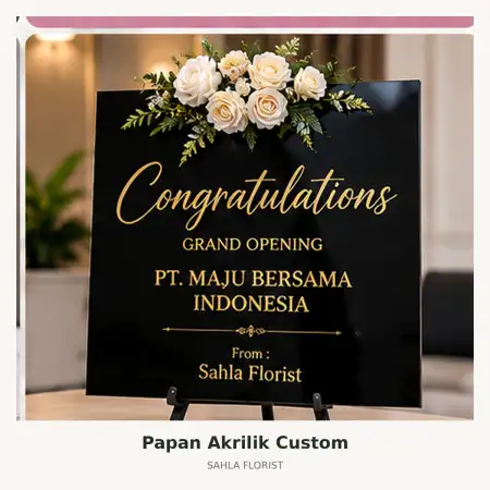 Papan Bunga Akrilik Minahasa Tenggara